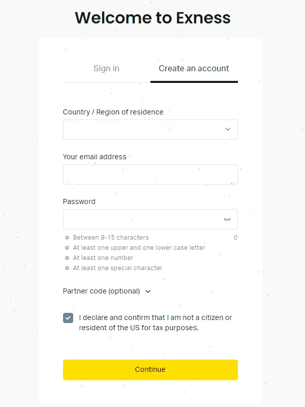 registration process